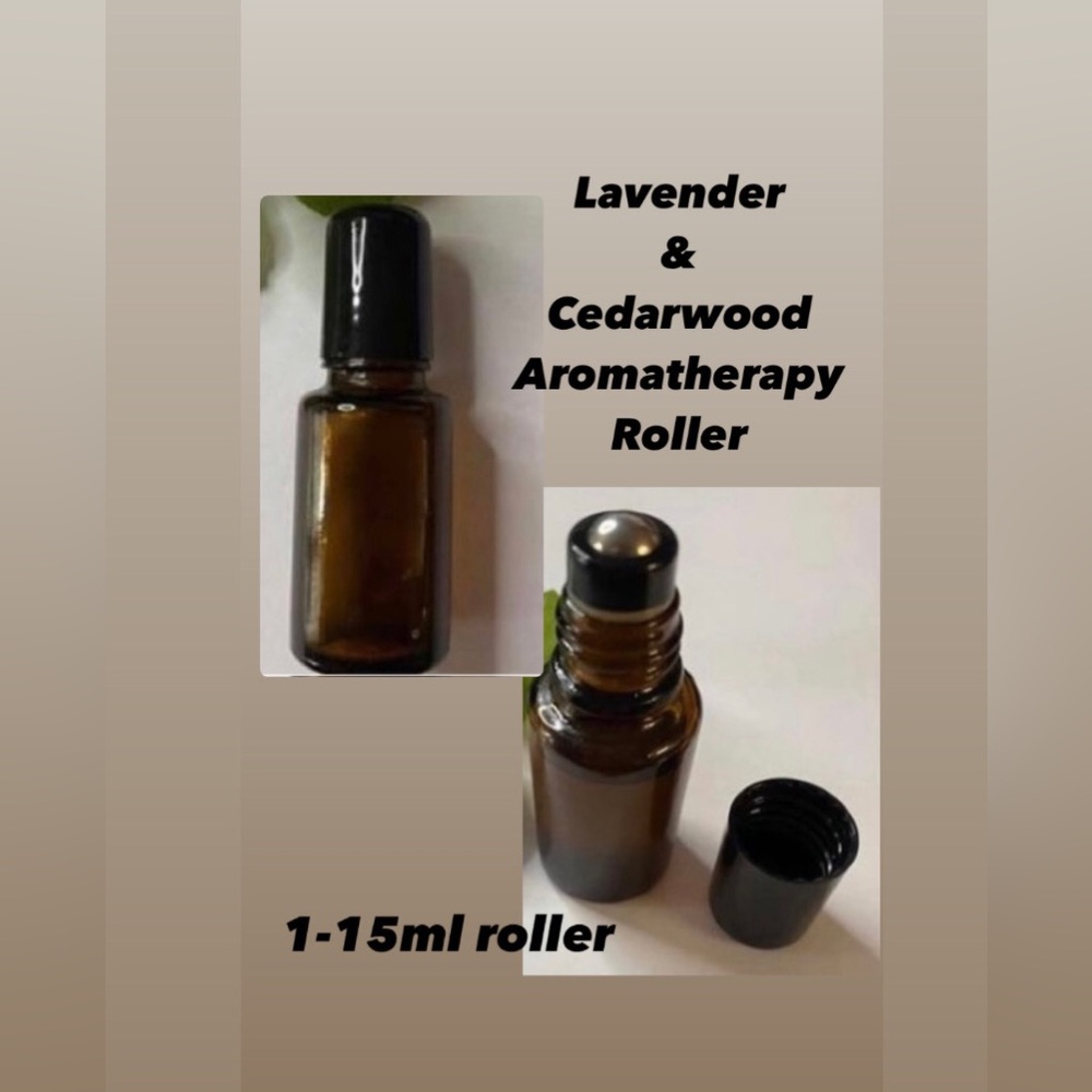 Brand new 15ml lavender and cedarwood essential oils blend aromatherapy roller